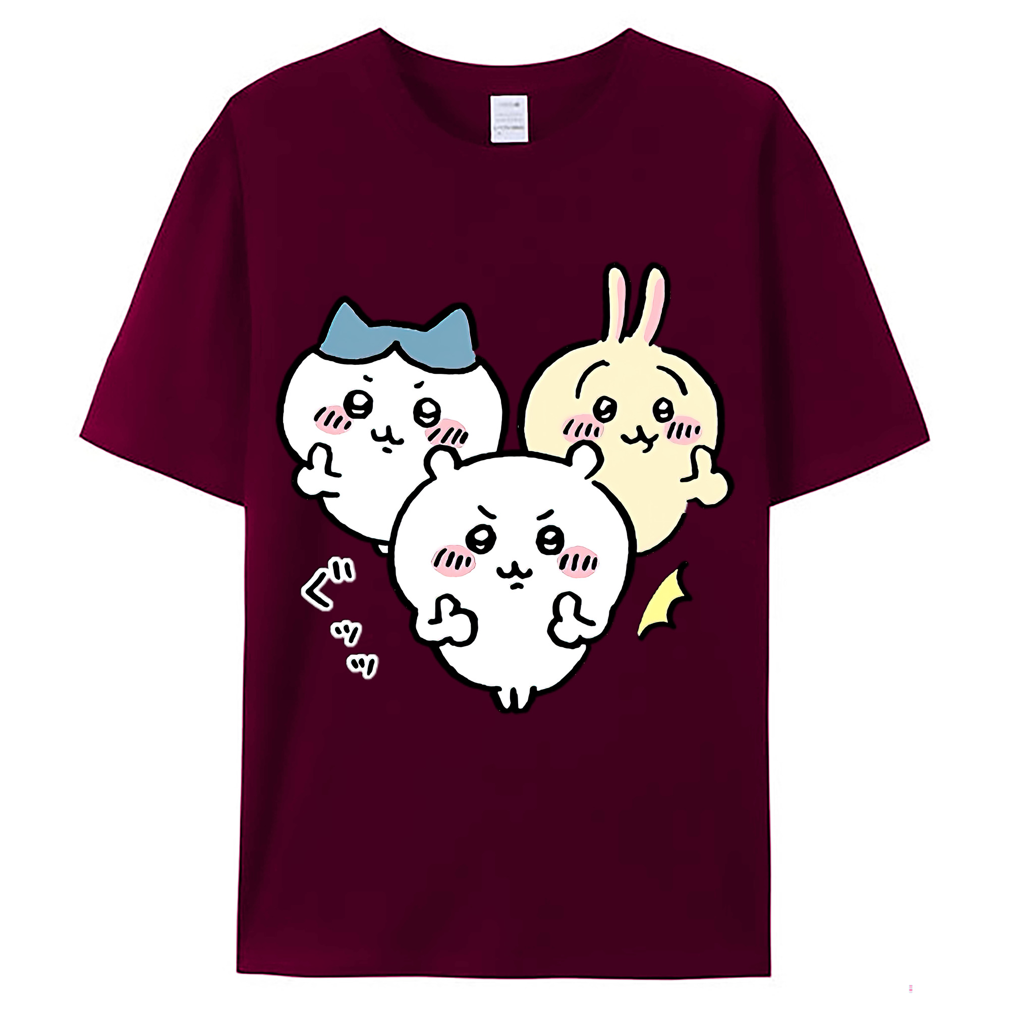 （画像用） ちいかわ うさぎ Chii-kawa usagi レディースカジュアルプリントTシャツ（綿100％）